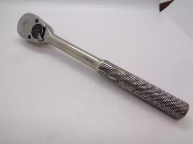 Vintage MAC Tools 3/8" drive XR8 Q1 USA Pear Head Ratchet Knurled Handle