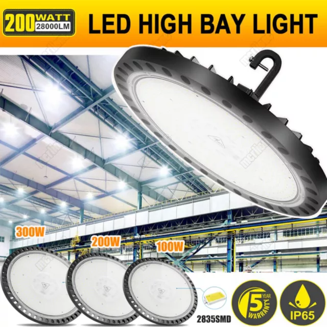 LED UFO Industrielampe 100W-300W Hallenstrahler High Bay Licht für Garage Fabrik