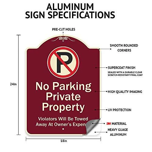 Designer Series Sign - Parallel to Curb Parking Only with Bidirectional Arrow... 2