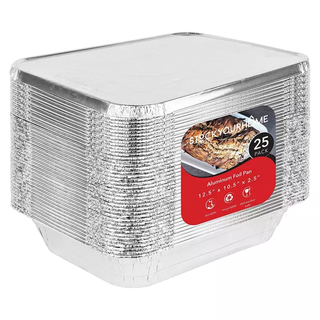 Stock Your Home Aluminum Foil Pans 9x9 Sqaure Baking Pans,30 Pack