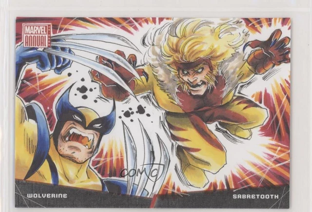 2020 Marvel Annual Battle Booklets Sketch Card Achievements 1/1 Sanna U Auto p1l