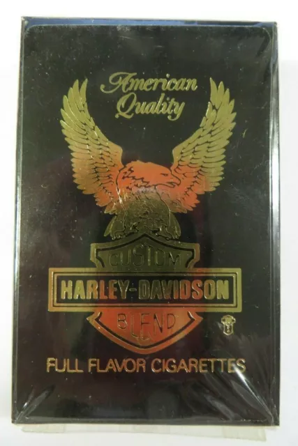 Vintage HARLEY DAVIDSON CIGARETTES Playing Cards Advertising NEW SEALED Deck NOS