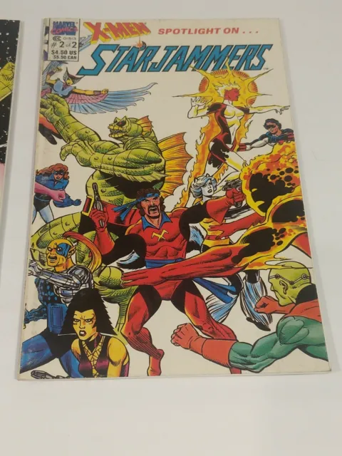 X-Men Spotlight on... Starjammers #1 & 2 (1990, Marvel) Lot 3
