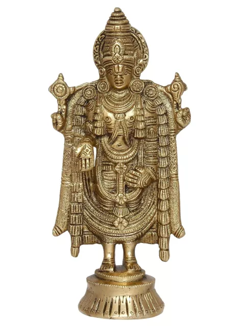 Golden Brass Tirupati Balaji Statue Idol Lord Venkateswara Balaji Statue Gift