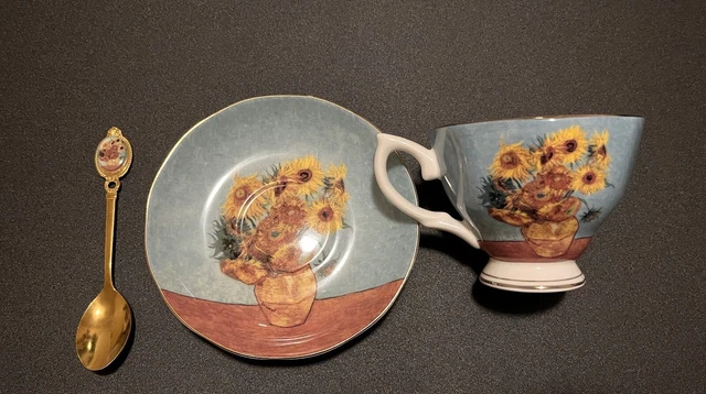 Vincent Van Gogh Tea Cup Set Yellow Flowers Vincent Van Gogh Tea Cup Set Yellow Flowers