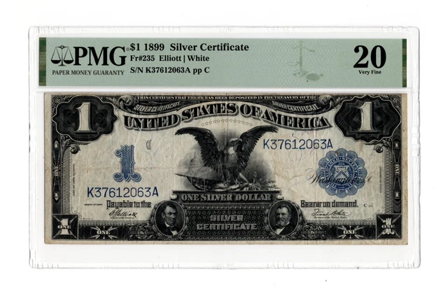 1899 $1 Black Eagel Silver Certificate Fr. 235 - PMG 20