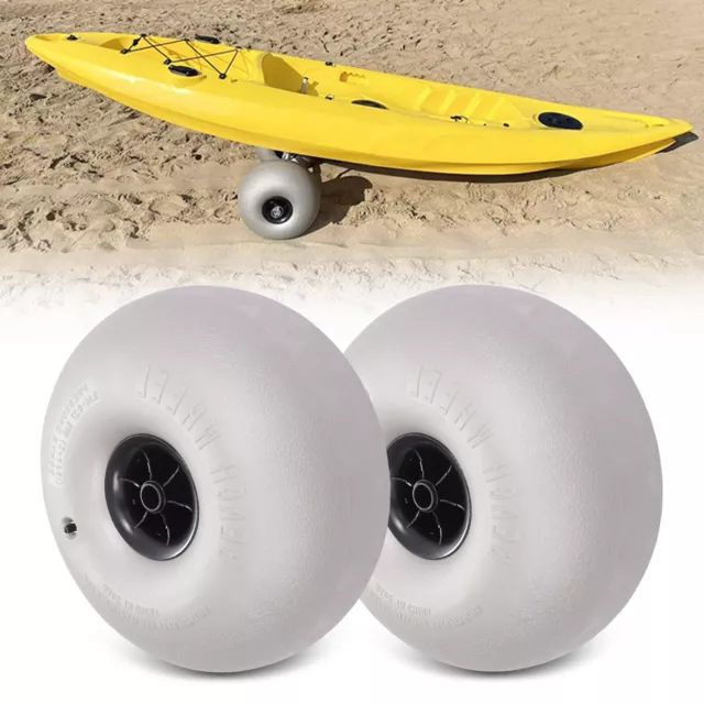 2Pcs 16" Balloon Beach Wheels Replacement For Kayak Cart Tires Dolly Canoe 80kg