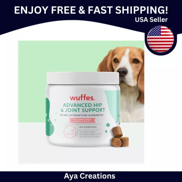 Wuffes Advanced Dog Hip and Joint Supplement for Small & Medium Breeds - MSM