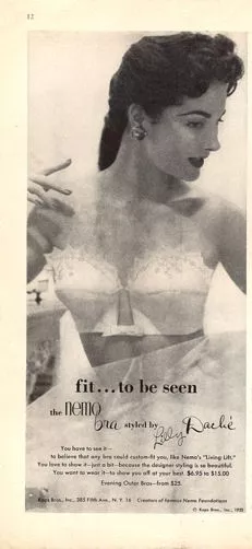 1953 Nemo PRINT AD Circlet Girdle Lilly Dache Design Pretty Girl