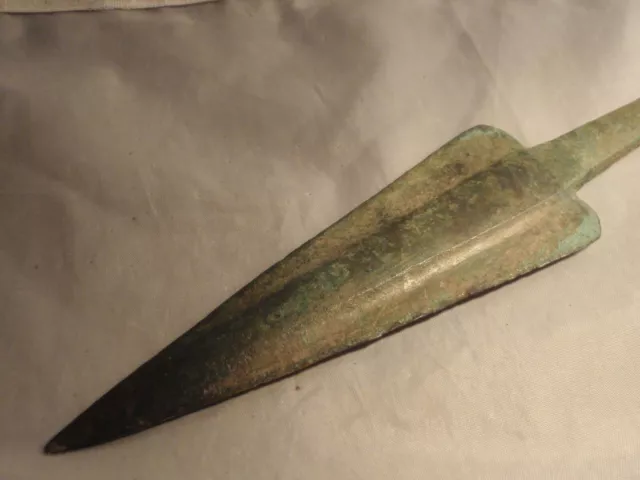 Authentic Antique Cypriot  Bronze dagger hooked tang  blade 2500-1500 BC Cyprus