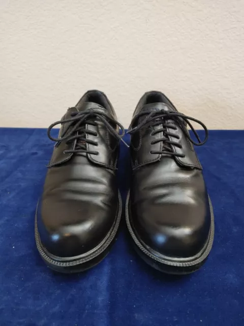 Deer Stags Oxford Men's Size 12 M Black Leather 837861 Plain Toe SUPRO Sock T-14