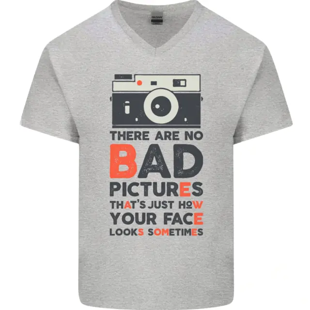 Photography Your Face Funny Photographer Mens V-Neck Cotton T-Shirt