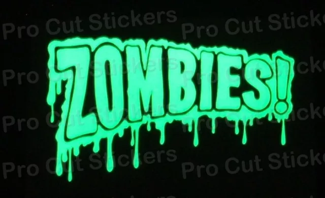 Zombies Walking Dead Klein Zu Groß Fluoreszierend Leuchtende Sticker Aufkleber