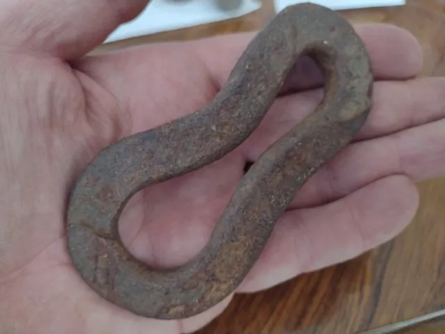 1800s Forged Iron Hook LOG DOG Logging Chain Blacksmith LOGGER Raft River Drive