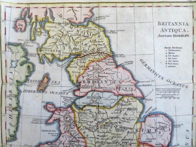 Ancient Britain Roman England Wales 1797 Neele engraved historical map 2