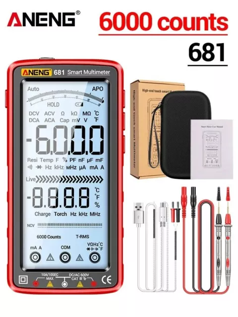 Multimètre Numérique Digital professionnel Voltmètre Compteur Testeur écran LCD