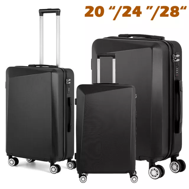 20" 24" 28" Travel luggage Hardshell Lightweight Suitcase Set Spinner w/TSA Lock