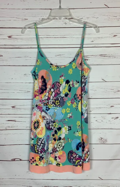 Judith March Anthropologie Women's S Small Blue Floral Sleeveless Summer Dress