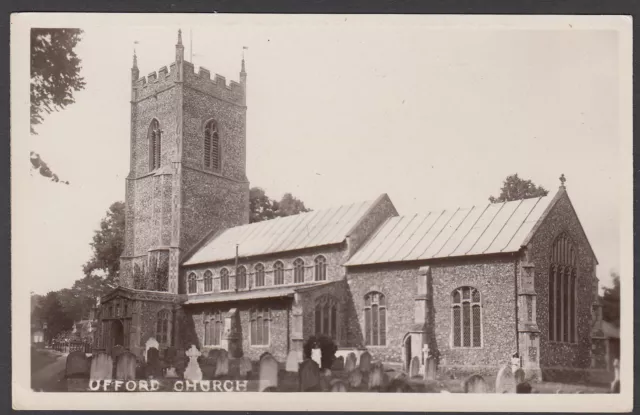 AK Ufford Kirche in der Nähe von Woodbridge Suffolk altes RP