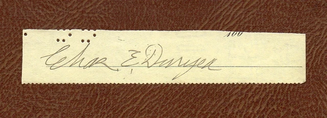 CHARLES E. DURYEA Engineered 1st AMERICAN AUTOMOBILE c. 1900 Signature Cut