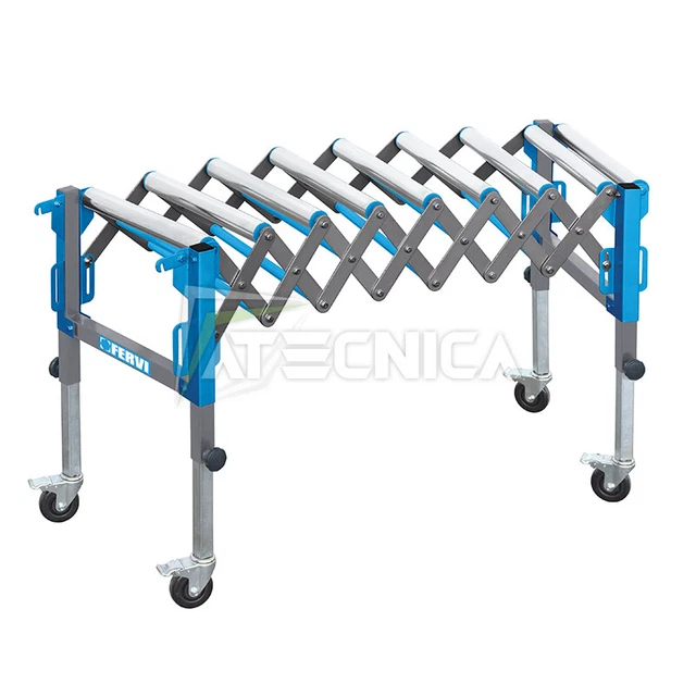 Convoyeur à rouleaux à pantographe réglable 48-140cm FERVI R003/09