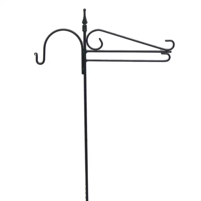 Mini Fancy Flag Holder With Hook - Wrought Iron