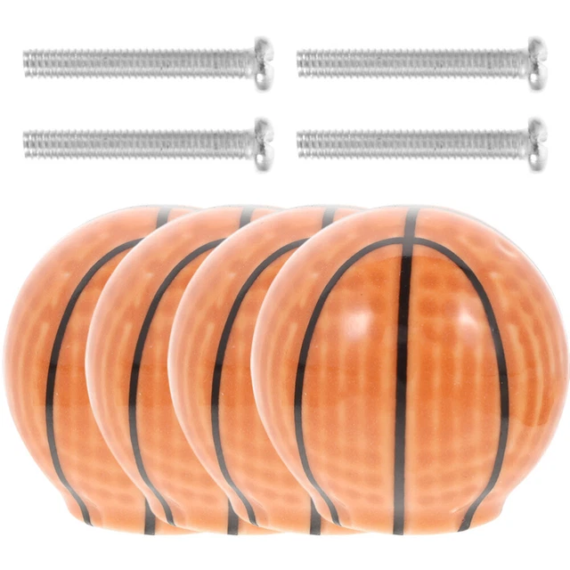 4 Pcs Cupboard Door Handle Basketball Cartoon Cabinet Door Drawer Pulls Wardrobe 4