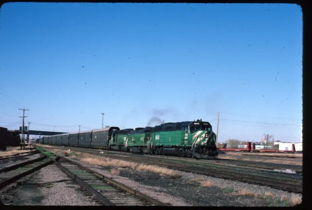 Original Rail Slide - BN Burlington Northern 6641+ Minneapolis MN 10-28-1984