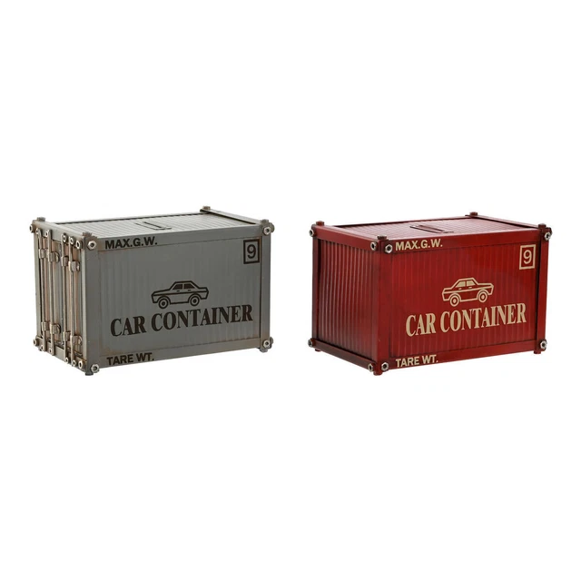 Salvadanaio Home ESPRIT Metallo 20 x 12 x 12 cm [2 Unità]