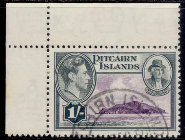 PITCAIRN ISLANDS GVI SG7, 1s violet & grey, FINE USED.