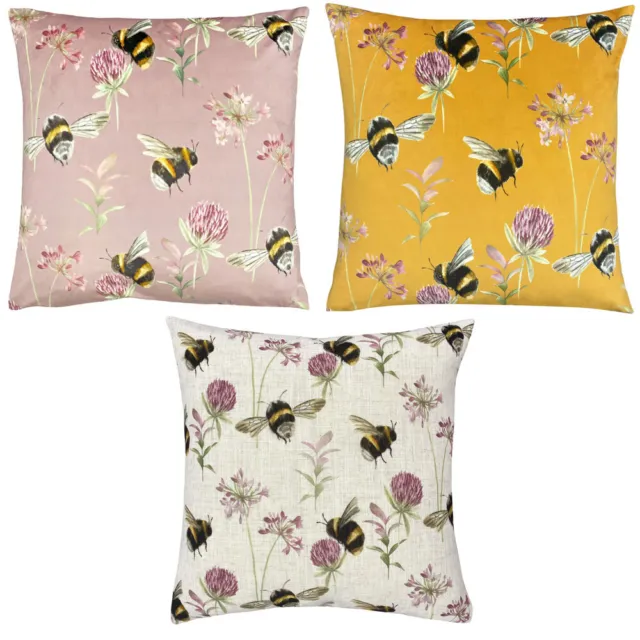 Evans Lichfield Country Bee Garden Print Cushion Cover
