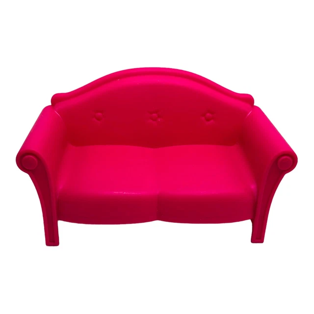 Barbie 2009 Glam Vacation Beach House Hot Pink Sofa Couch Love Seat Replacement
