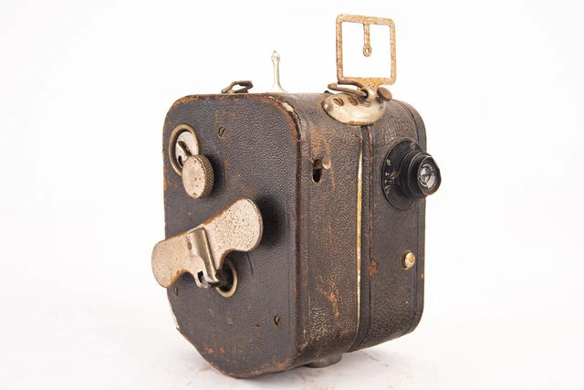 Antique Pathe Baby 9.5mm Motion Picture Cine Camera with Motor & Lens WORKS V11