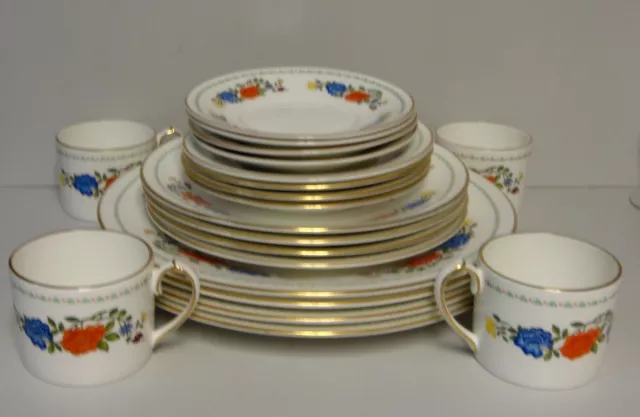 Aynsley   FAMILLE ROSE   20 Piece Set   FOUR PLACE SETTINGS     More Items Here