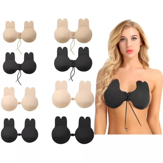 US_1 Pair Sexy Women Invisible Push up Bra Nipple Covers Breast