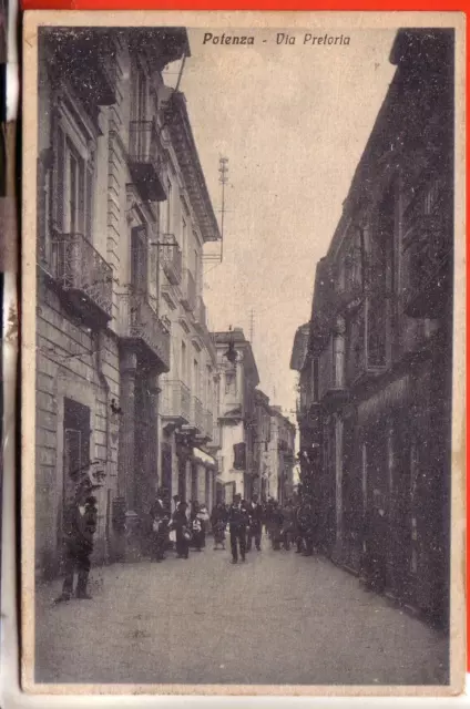 Cartolina  Potenza Citta'  Fp Viaggiata 1925  Via Pretoria Animata Occasione