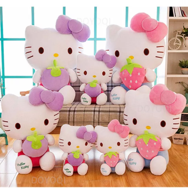 30/40cm Kawaii Hello Kitty Anime Plüsch Puppen mit Erdbeer Katze Spielzeug