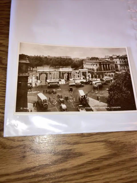 Vintage RPPC Postcard - Hyde Park Corner, London