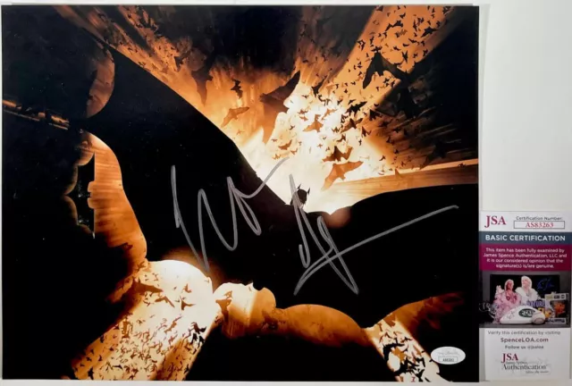 Christian Bale Signed Batman Begins 11x14 Photo A Autograph Dark Knight JSA COA