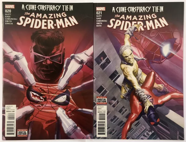 Amazing Spider-Man #20 #21 Clone Conspiracy Tie-Ins 2016 Marvel Comics NM Unread