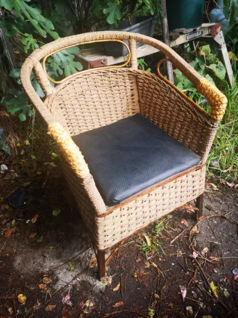 Vintage Wicker Commode