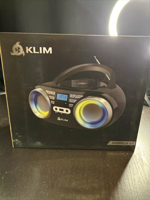 KLIM Boombox B3 Radio CD Player  Bluetooth, MP3 & RGB Lights