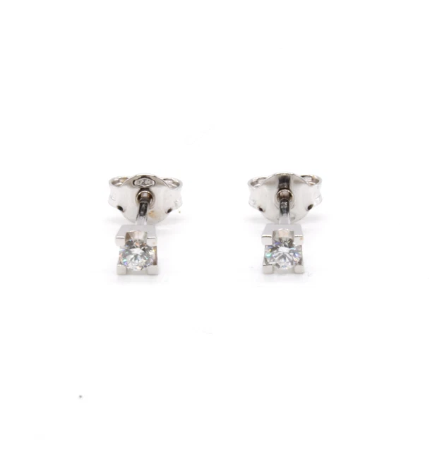 Boucles D'oreilles Tennis En Or Blanc 18KT - Diamants Naturels 2.00 Carats F - VS1