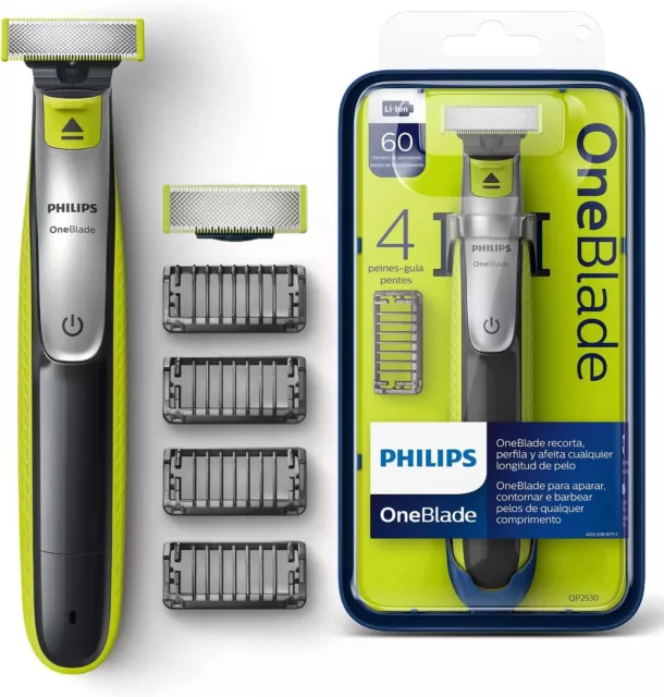Philips Qp2530/30 Oneblade Rasoir Électrique De Homme Régle Raffine + 4 Peignes
