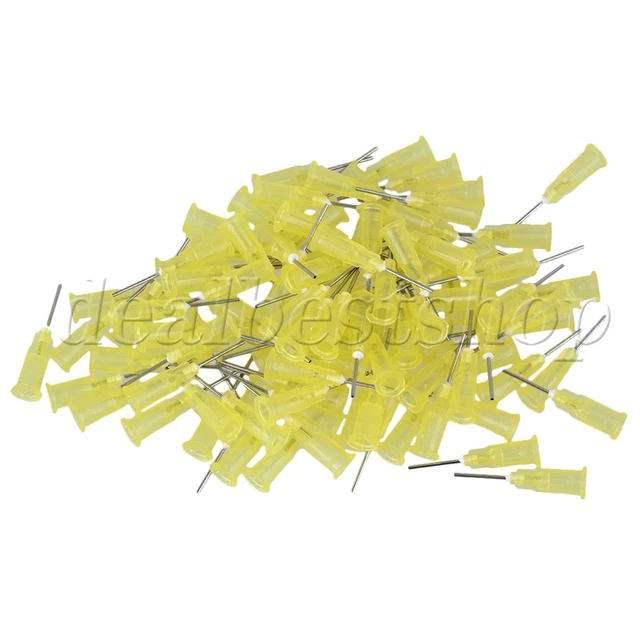 Yellow 20Ga Industrial Dispensing   Pin 13mm Tip Length Pack of 100