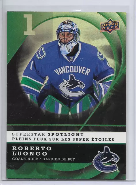 2008-09 Roberto Luongo Insert Upper Deck McDonalds Hockey Card Vancouver Canucks