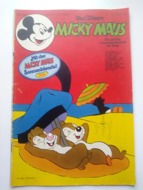 Nr. 27 Micky Maus von 1975 mit Sammelbild und Schnipp