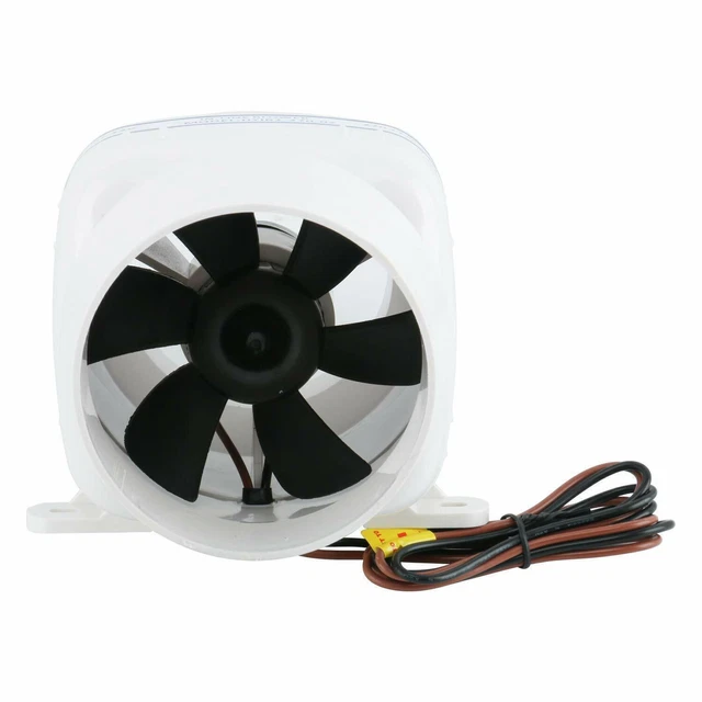 4" in Line Boat Marine Electric Bilge Air Blower Fan 12V 270 CFM White Quiet 4" in Line Boat Marine Electric Bilge Air Blower Fan 12V 270 CFM White Quiet