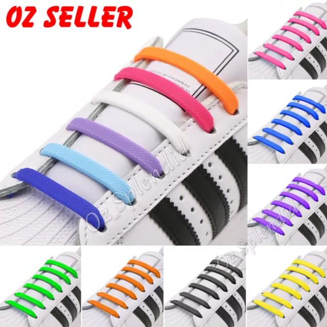 Silicone Elastic Shoelaces No Tie Shoe lace Lacing Kids Adult Sneakers Shoe Lace