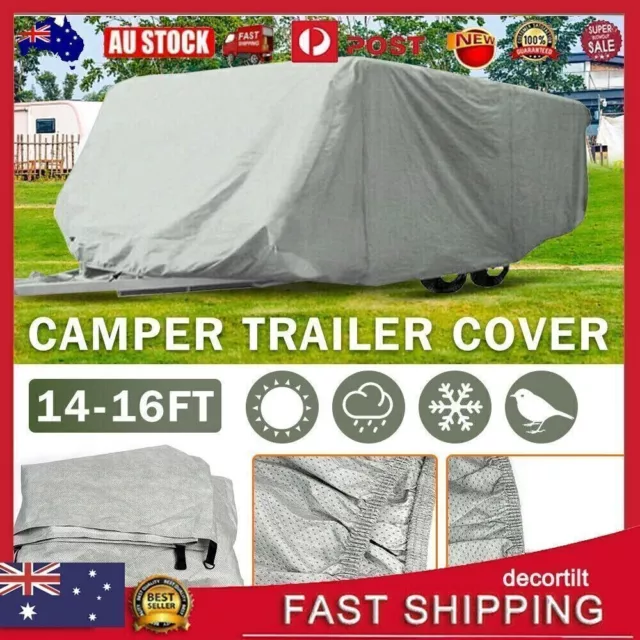 14-16 ft/4.3-4.7m Explore Camper Trailer Cover Jayco Swan Free Chocks RV Caravan